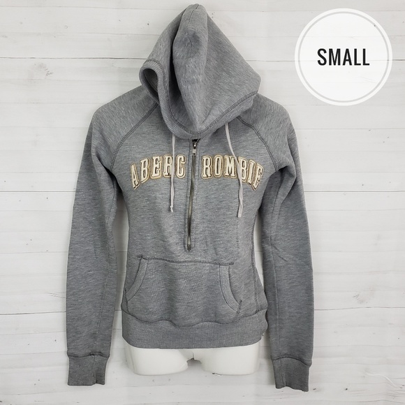 Abercrombie & Fitch Tops - Small Abercrombie half zip hooded sweatshirt